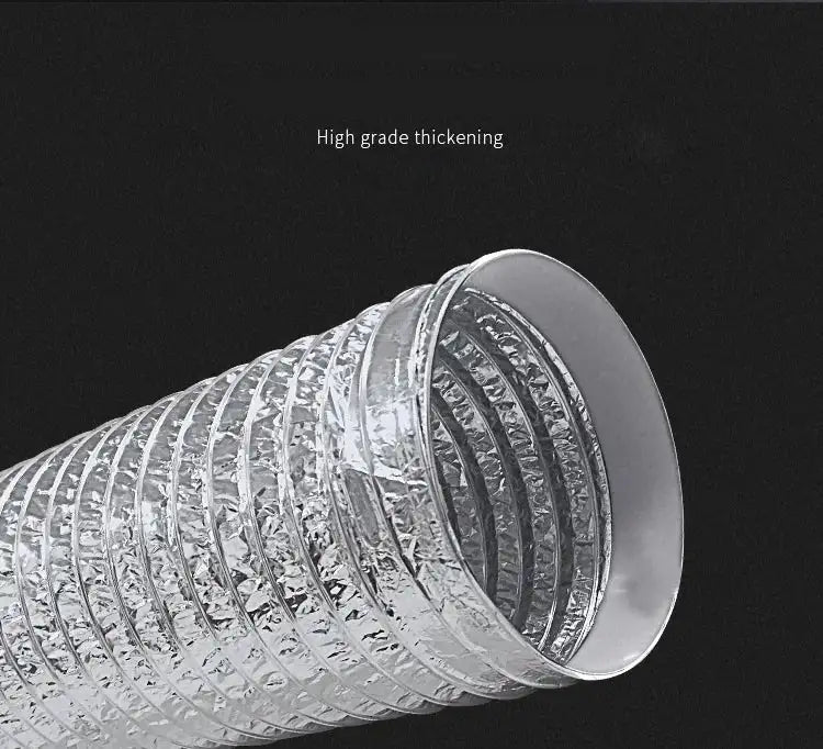 ∅150mm Double Layer Aluminum Foil Pipe Flexible Ventilation Duct for Kitchen Bathroom Extractor Dryer Fan Grow Tent 1.5m-6m