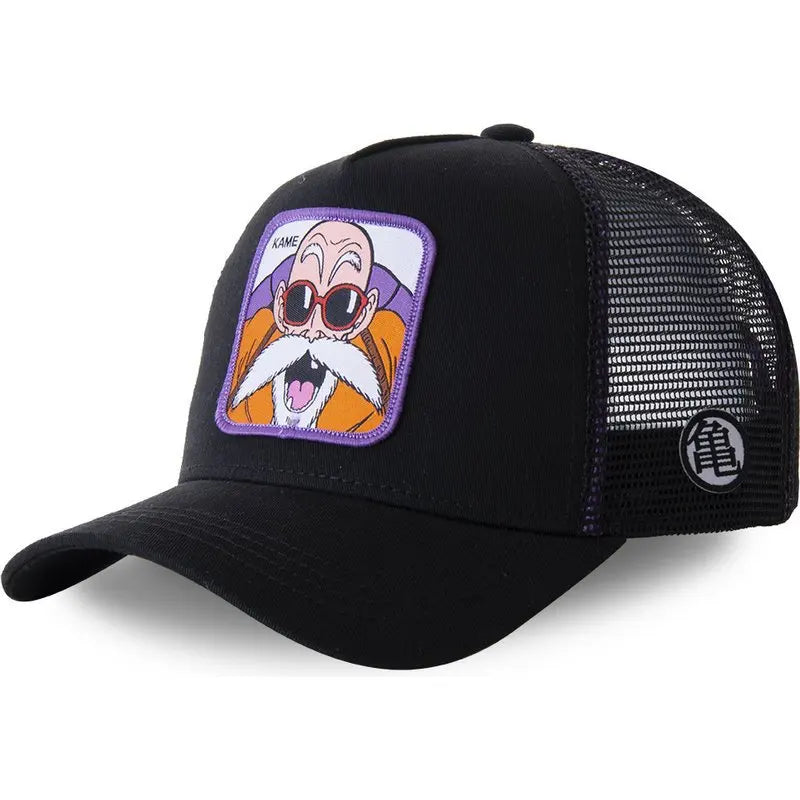 New Dragon Ball Trucker Hat Son Goku Cap Summer Travel Peaked Cap Men's Embroidery Hip-Hop Cap Style Sun Visor Adjustable Mesh - Premium cap from Lizard Vigilante - Just $4.99! Shop now at Lizard Vigilante