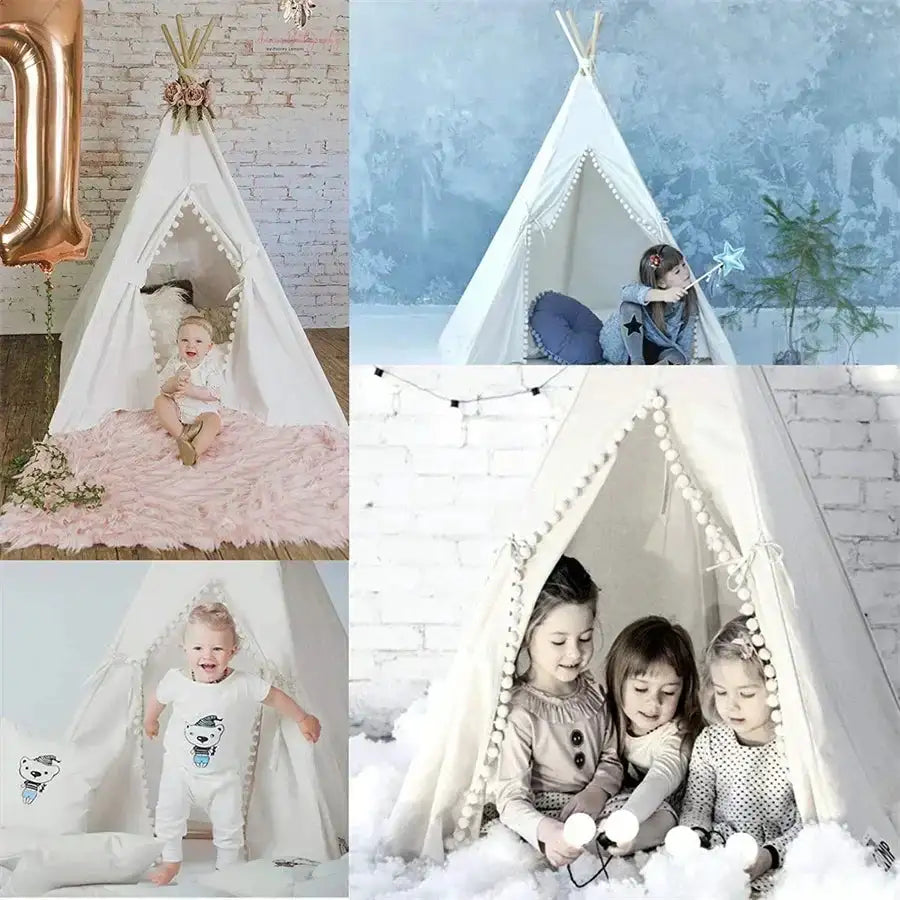 Tent for Kids Indoor Household Children Play House Wigwams Portable Folding Tipi Teepee Girl and Boy Castle Play Room Tents