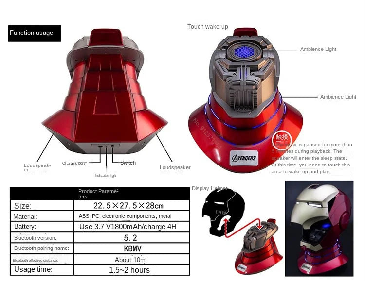 New AutoKing 1:1 Mk5 Iron Man Helmet Cosplay Voice Control Eyes with Light Model Toys for Adult Electric Wearable Christmas Gift - Premium  from Lizard Vigilante - Just $199.99! Shop now at Lizard Vigilante