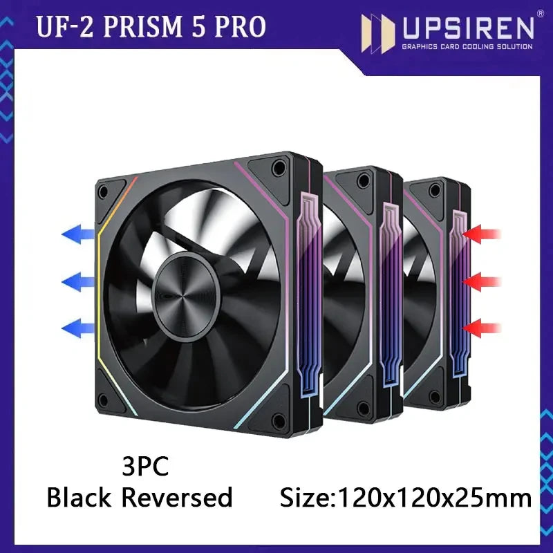 PRISM RIOT UF-2 PRO | 120mm 9-Blade ARGB Metalstorm Fan – Shred Heat, Not Riffs - Premium fan from dsers - Just $17.99! Shop now at Lizard Vigilante