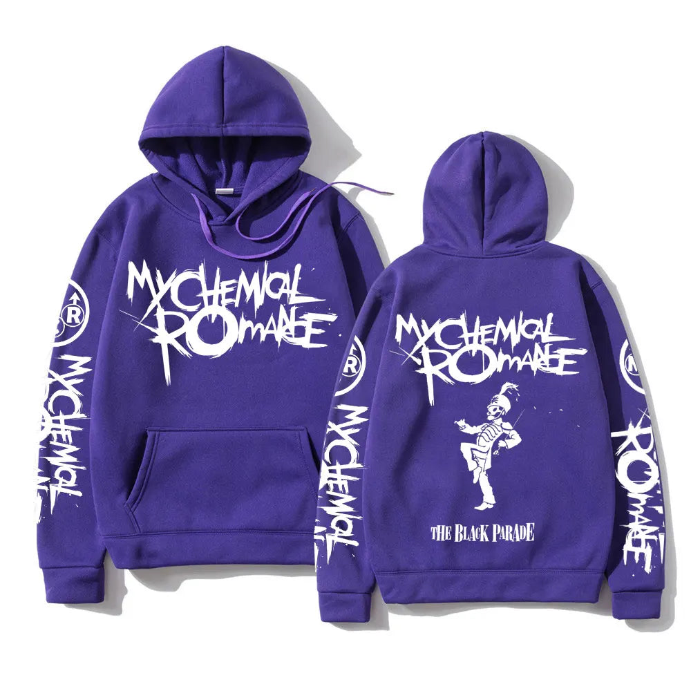 My Chemical Romance Double-Sided Graphic Hoodie – Black Parade Punk Emo Rock Style Sweatshirt for Men & Women - Premium hoodies from Lizard Vigilante - Just $43.88! Shop now at Lizard Vigilante