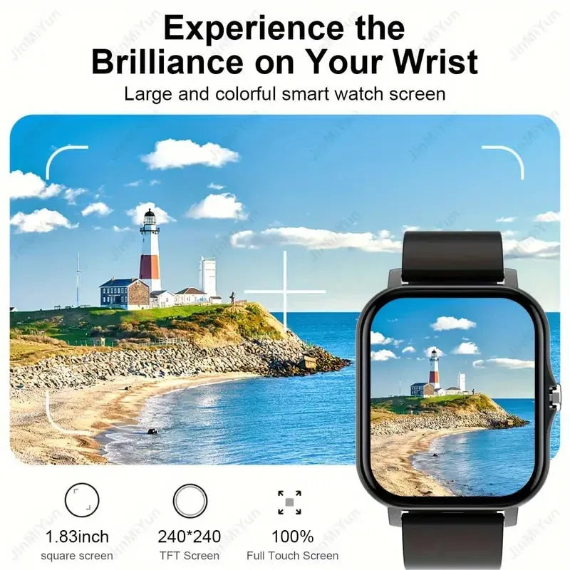 Smart Watch 1.83-inch Full-touch-screen Sports Fitness Watch Is Equipped with Call Function, Pedometer Calculator, Sports Mode
