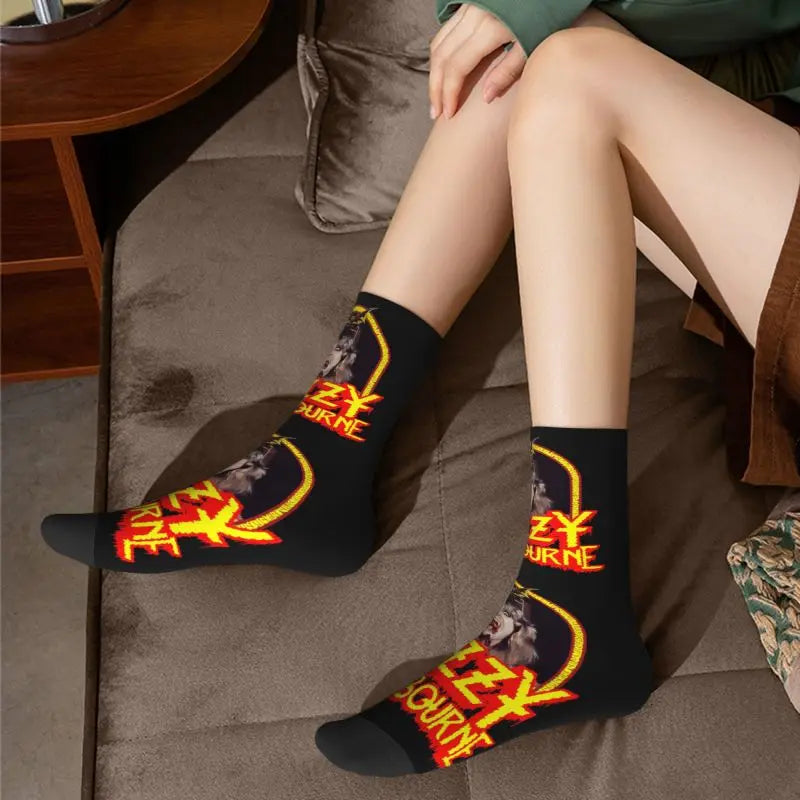 Ozzy Osbourne British Rock Heavy Metal 3D Printed Crew Socks - Premium socks from Lizard Vigilante - Just $18.88! Shop now at Lizard Vigilante