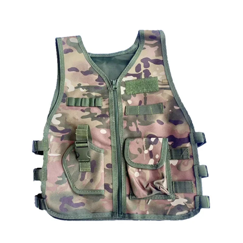 Kids' Tactical Camouflage Vest – Outdoor CS Game, Hunting, Fishing & Cosplay Gear for Boys and Girls - Premium vest from Lizard Vigilante - Just $28.88! Shop now at Lizard Vigilante