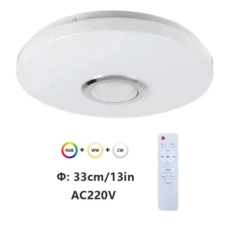 Smart RGB Dimming Ceiling Lamp with Bluetooth Speaker – Modern LED Lighting for Home - Premium speakers from Lizard Vigilante - Just $36.99! Shop now at Lizard Vigilante