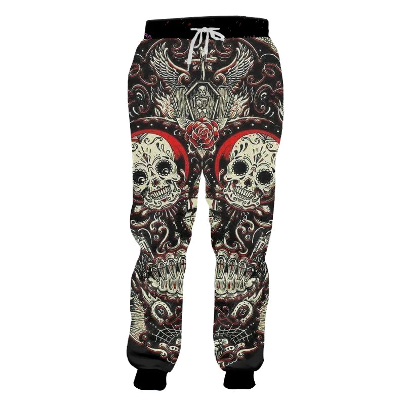 3d Print Skull Smoking Casual Y2k Pants Man Sweatpants New Cool Sweat Joggers Harem Male Full Length Hombre Hooded Golf Shirt - Premium track pants from Lizard Vigilante - Just $26.99! Shop now at Lizard Vigilante