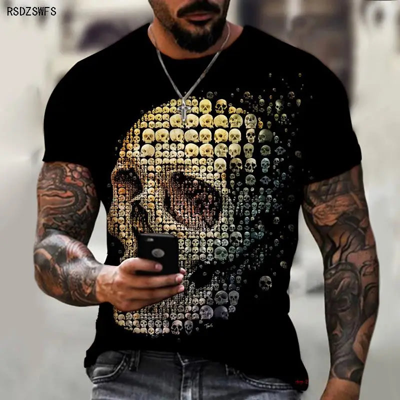 Crimson Reverie - Skull Rose 3D Print Tee – Wear the Dark Romance - Premium tee from Lizard Vigilante - Just $46.99! Shop now at Lizard Vigilante