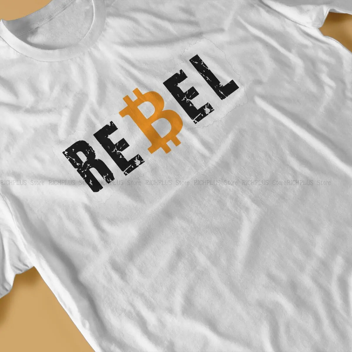 Bitcoin Crypto Rebel Streetwear Graphic Tshirt Men Harajuku Hipster Tee