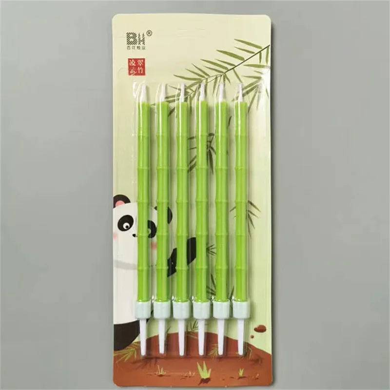 6pcsGreen Birthday Candle Child Halloween Sparkles Funny Candle Funny Girl Cake Decoration Party Supplies Wedding Candles