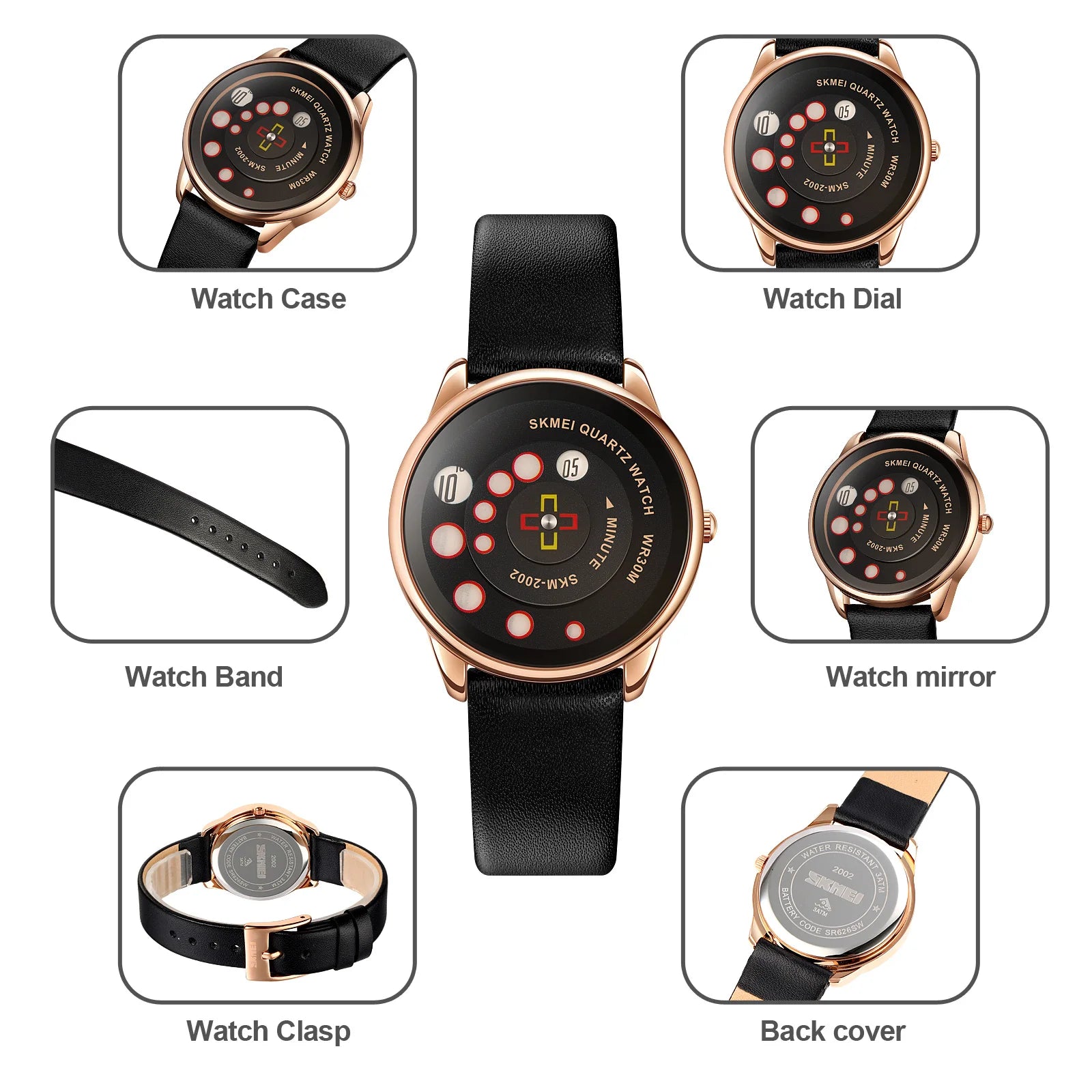 SKMEI Relogio Feminino New Creative Time Display Quartz Women Watches Top Brand Luxury Leather Bracelet Hour Ladies Wristwatch - Premium  from Lizard Vigilante - Just $19.99! Shop now at Lizard Vigilante