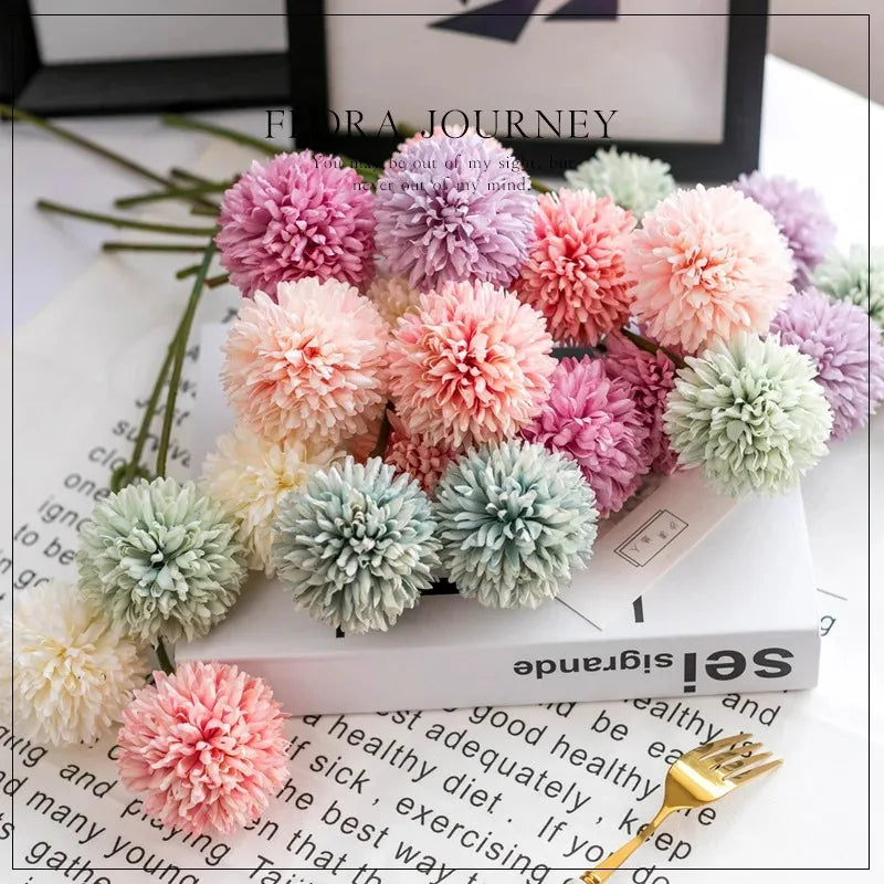 3/6Pc Hydrangea Artificial Flowers Bouquet Boho Home Bedroom Decor Wedding Decoration Craft Vases Flower Arrangement Accessories