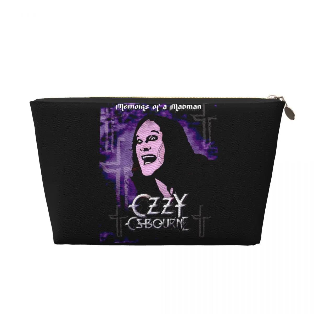 Custom Heavy Metal Rock Ozzy Osbourne Travel Toiletry Bag for Women Makeup Cosmetic Organizer Beauty Storage Dopp Kit - Premium makeup bag from Lizard Vigilante - Just $20.99! Shop now at Lizard Vigilante