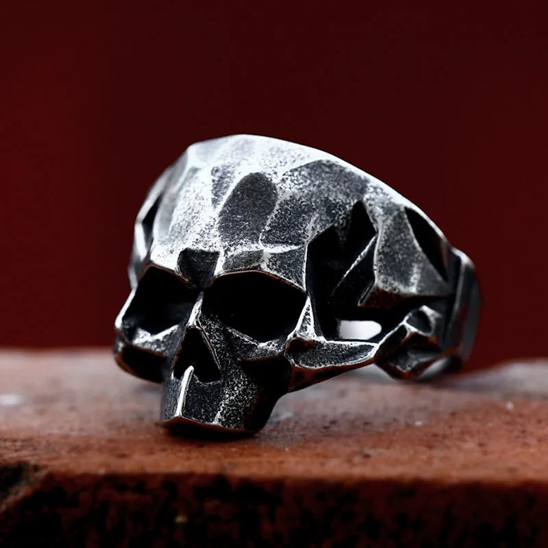 BEIER 2023 New Creative Design 316L Stainless Steel Skull Ring For Men Biker Hip Hop Men's Ring - Premium  from Lizard Vigilante - Just $6.99! Shop now at Lizard Vigilante