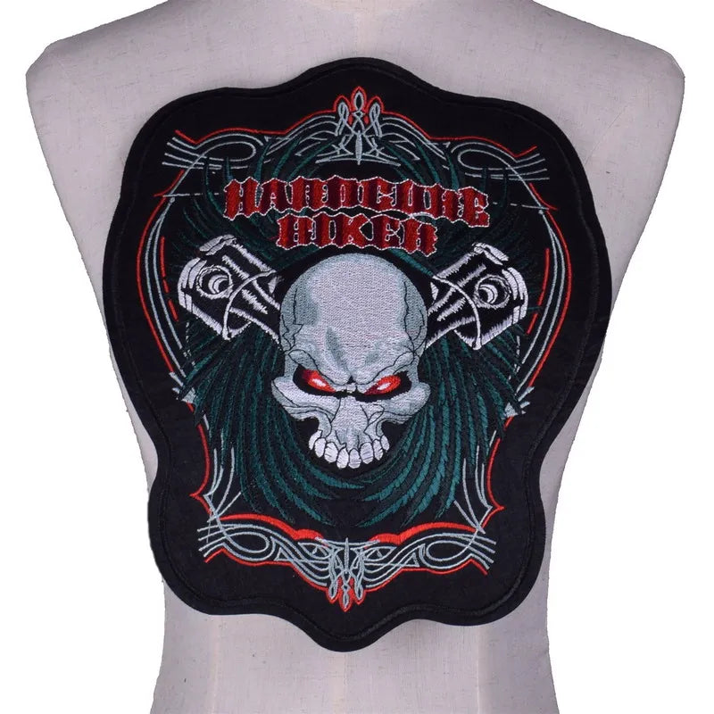 Bikers Motorcycle Embroidered Iron On Patches Large Punk Skull Badges Big Biker Patches For Clothing Coat Accessories - Premium patch from Lizard Vigilante - Just $27.99! Shop now at Lizard Vigilante