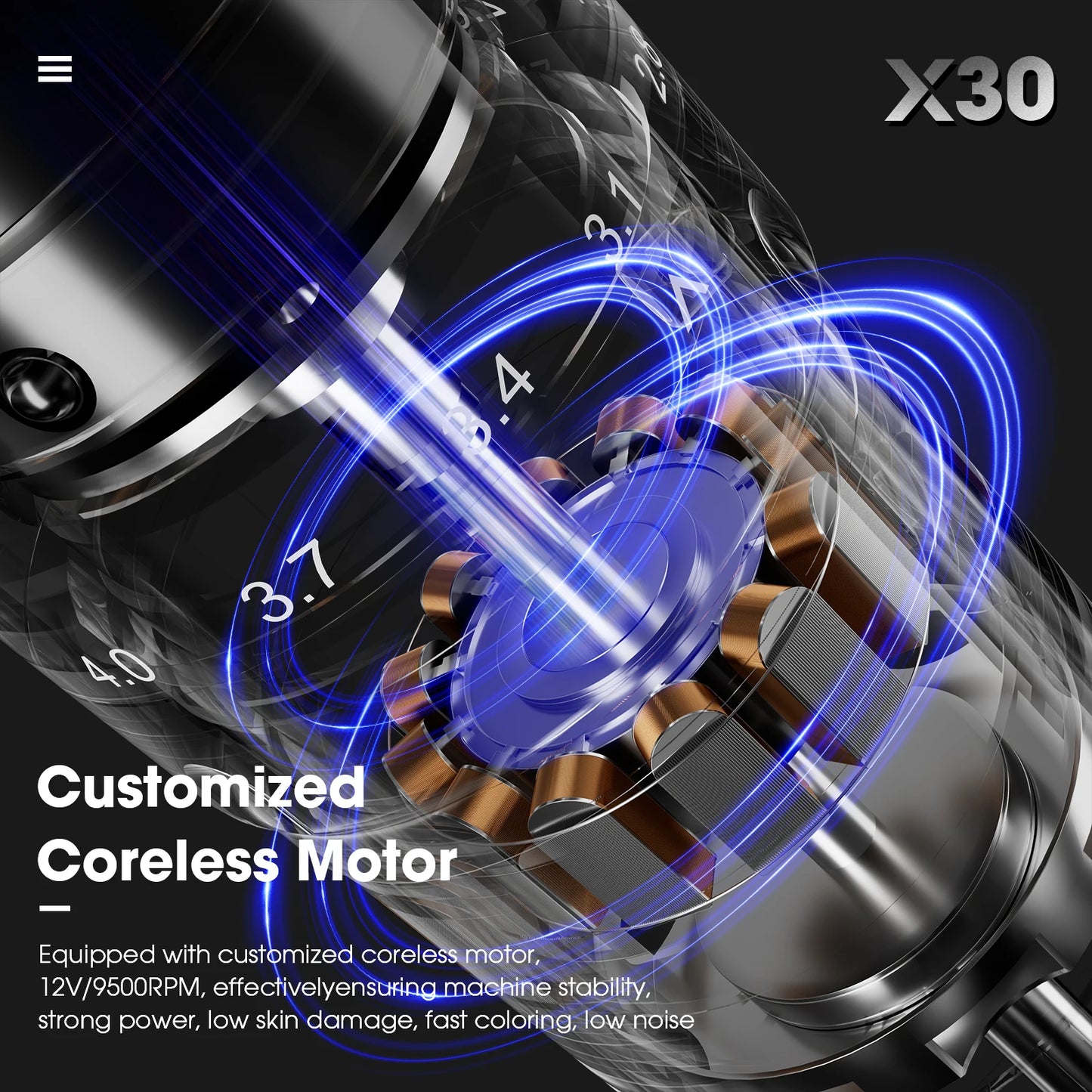 Filter X3 “Blood Voltage” Wireless Tattoo Pen — 6 Adjustable Strokes, 1600mAh Power Beast, Coreless Motor, EZ Precision Machine