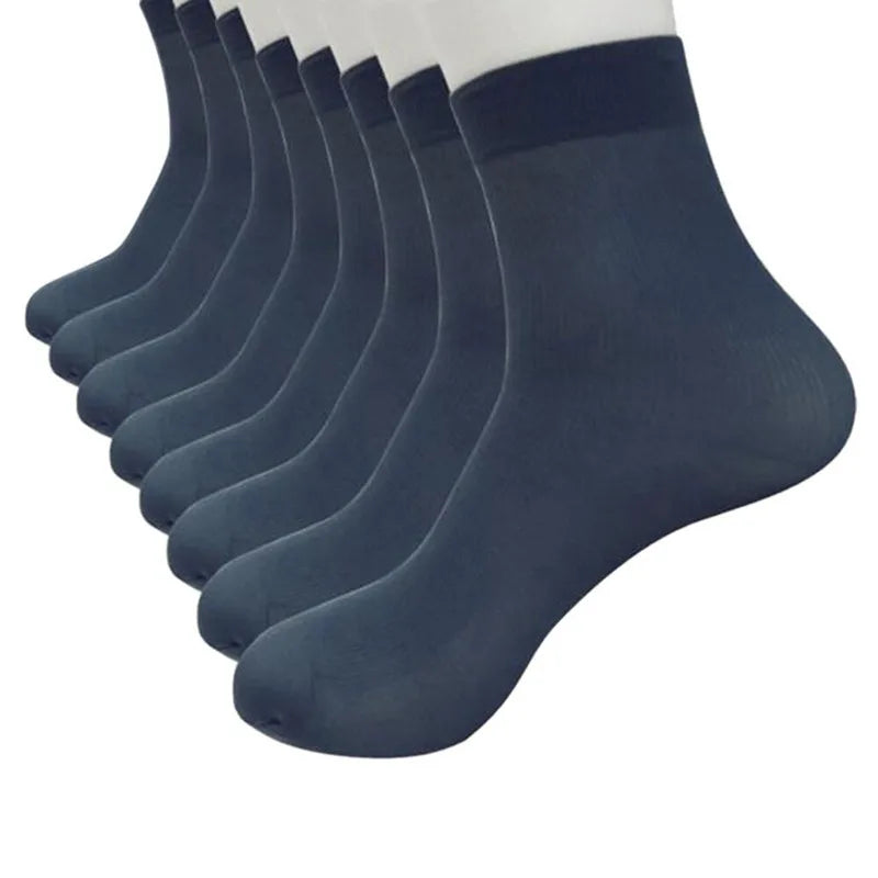 4/8 Pairs Ultra-Thin Bamboo Fiber Socks for Men – Breathable & Comfortable Casual Crew Socks for Summer, Black, Gray, Navy - Premium socks from Lizard Vigilante - Just $22.99! Shop now at Lizard Vigilante