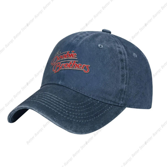 Doobie Bros Unisex Adjustable Brothers Baseball Hat | Trendy Washed Denim Cap for Cycling, Casual Style - Premium hat from Lizard Vigilante - Just $23.88! Shop now at Lizard Vigilante