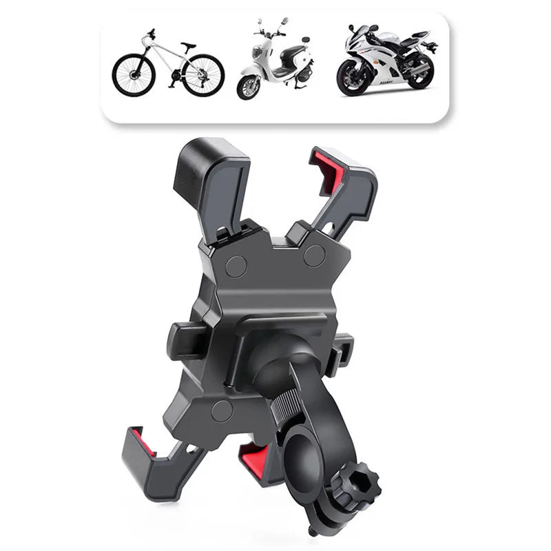 Bicycle Phone Holder Motorcycle Adjustable Stand 360° Rotatable Gps Clip For Cycling And Sports