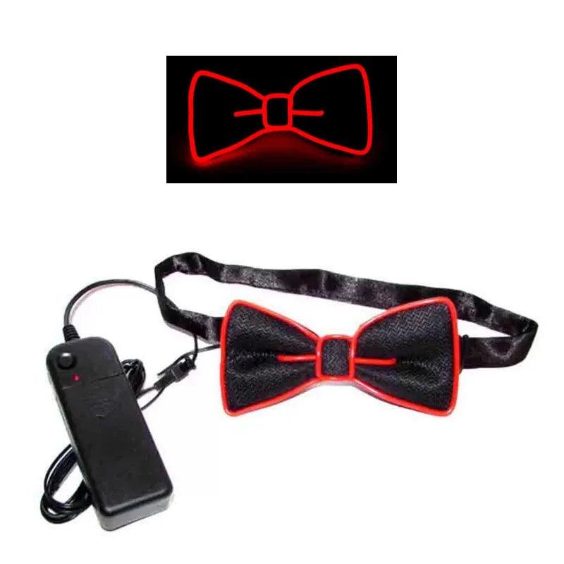 Light Up Men's Led Suspenders Bow Tie Music Concert Lit Up Festival Suspenders Illuminated LED Costume Party - Lizard Vigilante