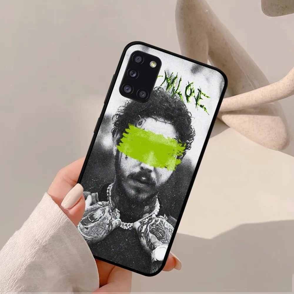 Post Malone Singer-Inspired Phone Case for Samsung A10-A91 | Premium TPU Cover with Full Protection - Premium phone case from Lizard Vigilante - Just $19.88! Shop now at Lizard Vigilante