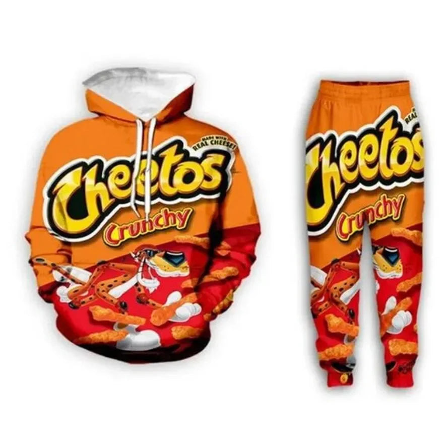 Cheetos Puffs 3D Print Tracksuit – Hilarious Hoodie & Joggers Combo for Men & Women - Premium ttracksuit from Lizard Vigilante - Just $78.88! Shop now at Lizard Vigilante