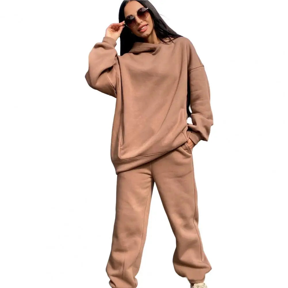 Women's Two-Piece Tracksuit Set – Hooded Sweatshirt & Sweatpants for Spring and Autumn - Premium hoodie set from Lizard Vigilante - Just $28.88! Shop now at Lizard Vigilante