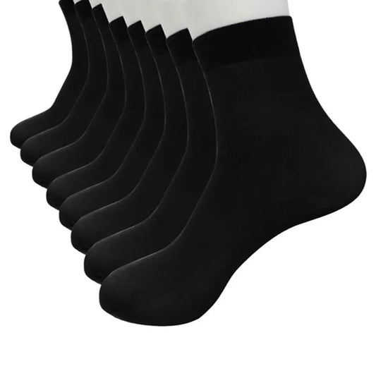 4/8 Pairs Ultra-Thin Bamboo Fiber Socks for Men – Breathable & Comfortable Casual Crew Socks for Summer, Black, Gray, Navy - Premium socks from Lizard Vigilante - Just $22.99! Shop now at Lizard Vigilante