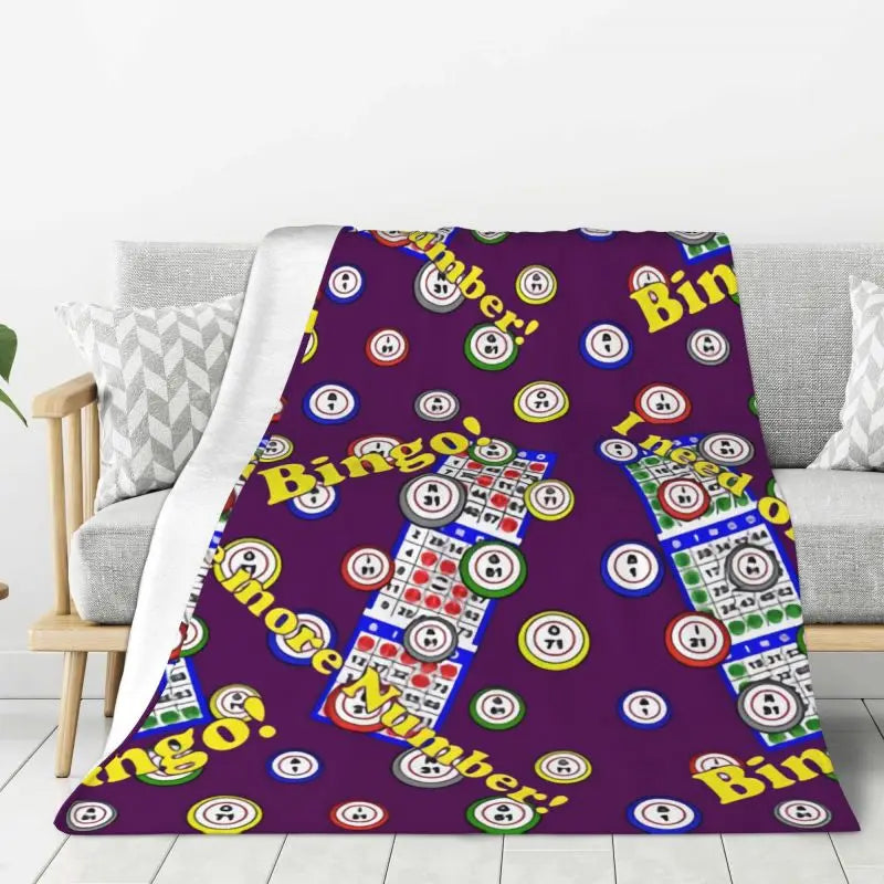 Custom 3D Printed Lucky Game Crazy Bingo Lady Gambling Player Blanket – Comfortable Soft Flannel Winter Throw Blanket for Travel, Bed, and Home - Premium blanket from Lizard Vigilante - Just $15.99! Shop now at Lizard Vigilante