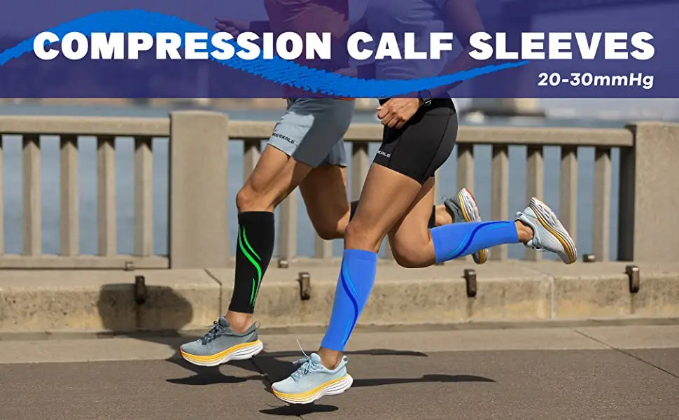 1Pair Calf Compression Sleeve Men & Women -20-30mmHg Shin Splint Compression Sleeve Recover Varicose Veins,Torn Calf,Pain Relief