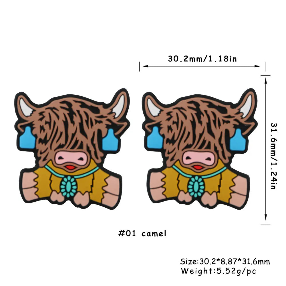 Kovict 5/10Pcs New Focal Silicone Beads Easter Series Bead For Jewelry Making DIY  KeyChain Bracelet Necklace Pen Accessories