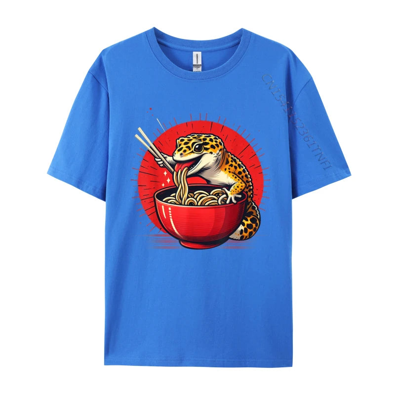 Kawaii Gecko Ramen 3D Printed Streetwear Tee – Premium Cotton Custom Graphic Shirt for Anime, Punk & Fashion Lovers - Premium tee from Lizard Vigilante - Just $23.88! Shop now at Lizard Vigilante