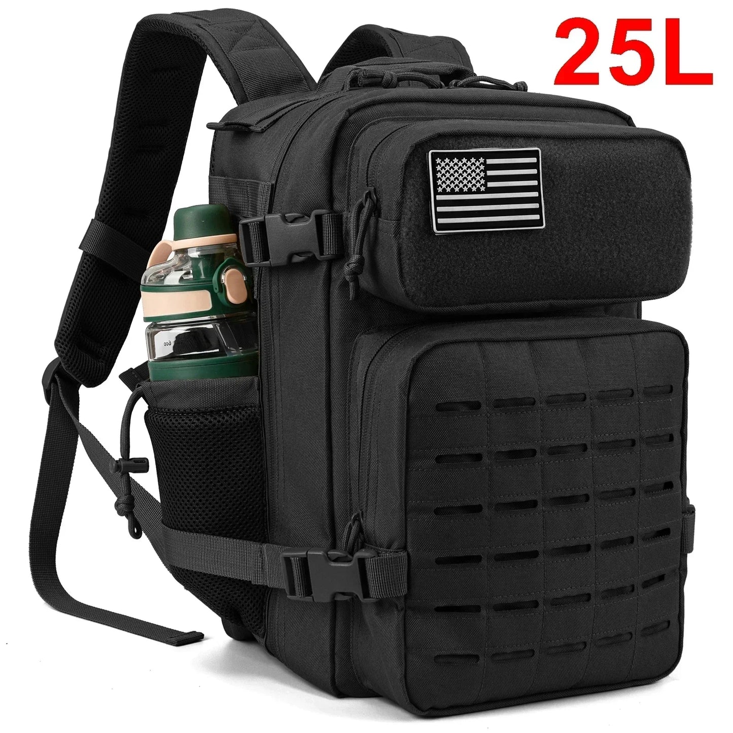 25L/45L Tactical Backpack Outdoor for Men and Women heavy duty Bag Small School Rucksack Hiking backpac kwith Bottle Holder - Premium backpack from Lizard Vigilante - Just $49.99! Shop now at Lizard Vigilante