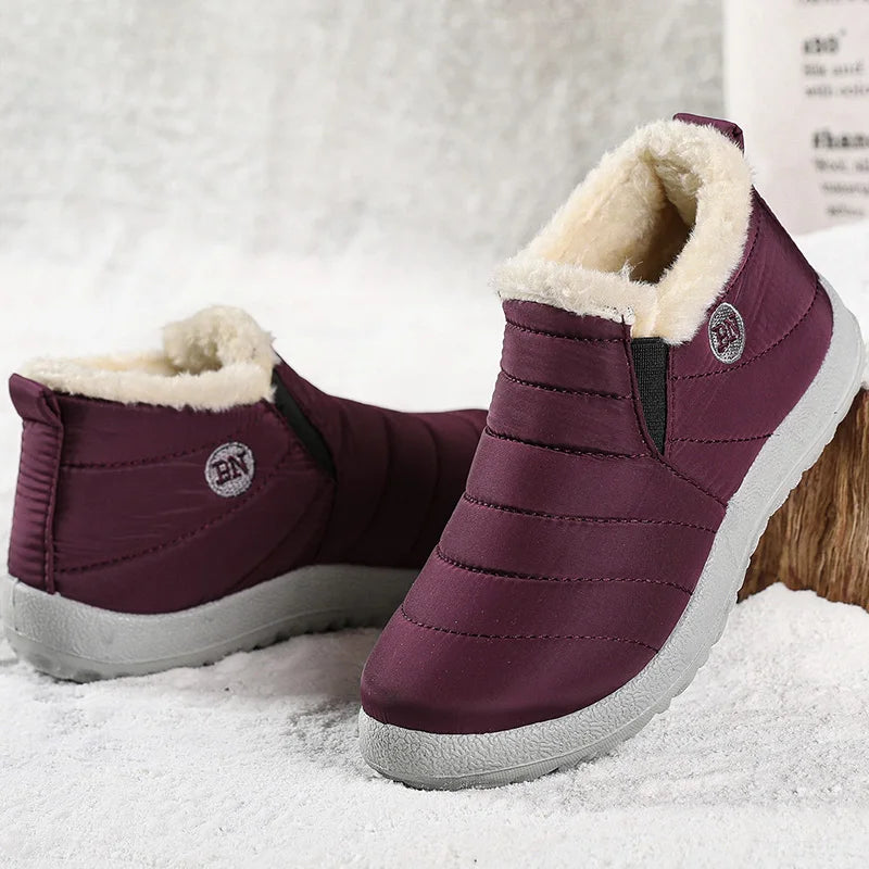 Winter-Ready Women's Ankle Boots – Waterproof, Warm, and Cozy Fur Lined Snow Boots - Premium  from Lizard Vigilante - Just $28.88! Shop now at Lizard Vigilante