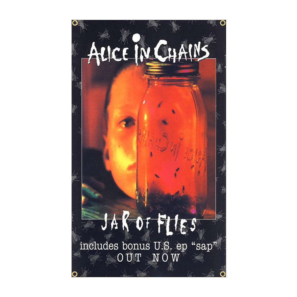 Alice in Chains Band Flag – 3×5ft Polyester Alternative Metal Tapestry for Indoor and Outdoor Decor - Premium flag from Lizard Vigilante - Just $13.99! Shop now at Lizard Vigilante