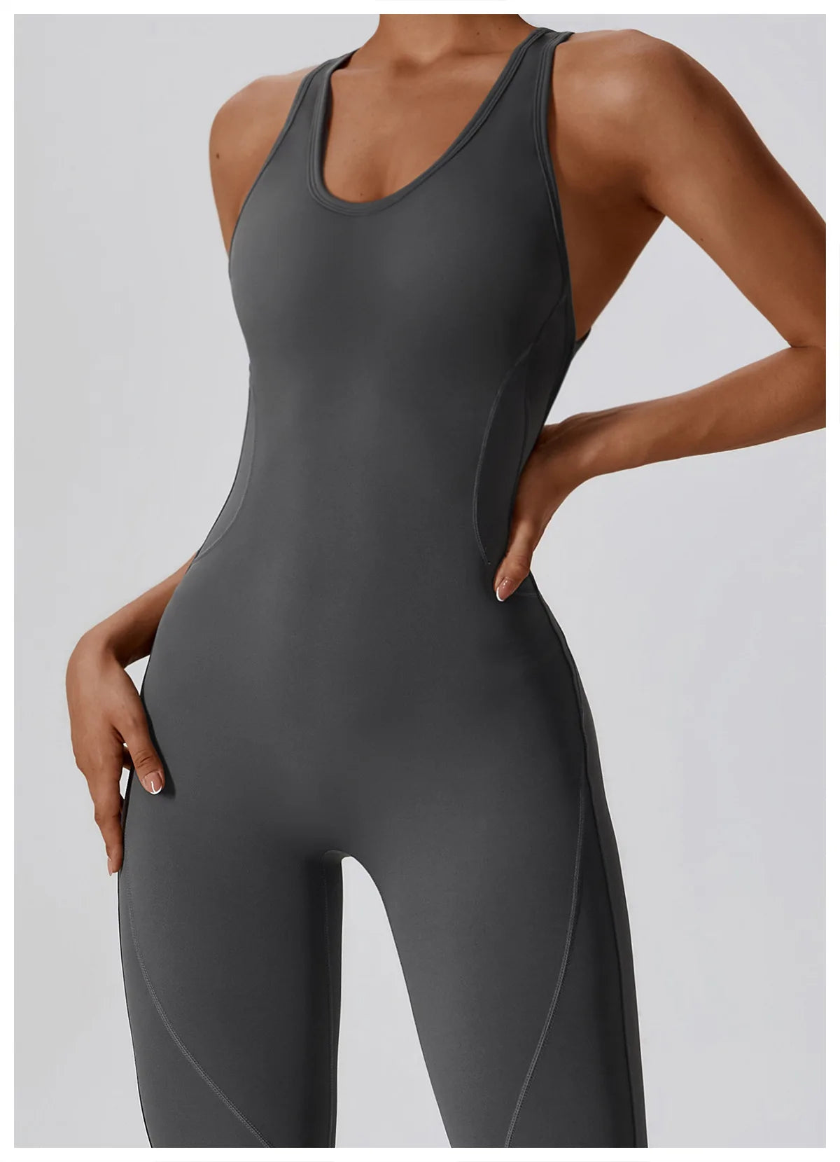 Seamless Yoga Jumpsuit - All-in-One Workout Outfit for Women - Premium bodysuit from Lizard Vigilante - Just $38.88! Shop now at Lizard Vigilante