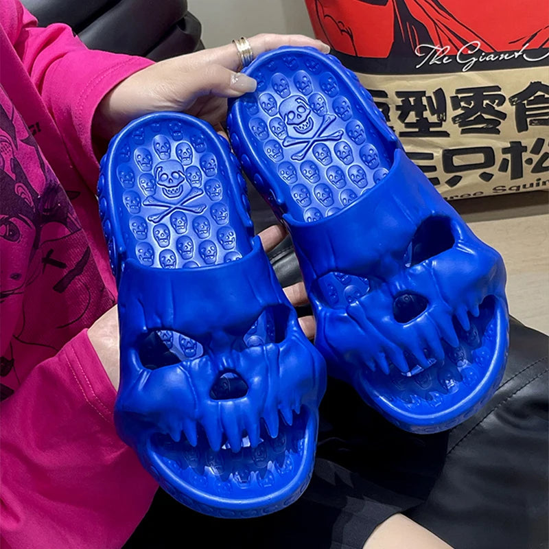 Terrifying Men's Skull Flip Flops Skull Sandals - Premium flipflops from Lizard Vigilante - Just $39.99! Shop now at Lizard Vigilante