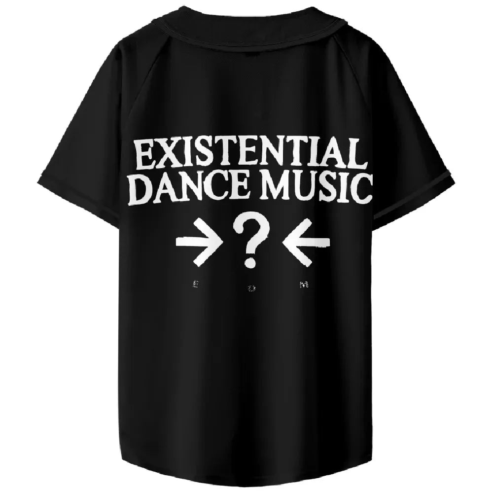 San Holo Existential Dance Music Jersey – Ultra-Light Harajuku Baseball Button-Up for Men & Women | Perfect for EDM Festivals - Premium jersey from Lizard Vigilante - Just $38.88! Shop now at Lizard Vigilante