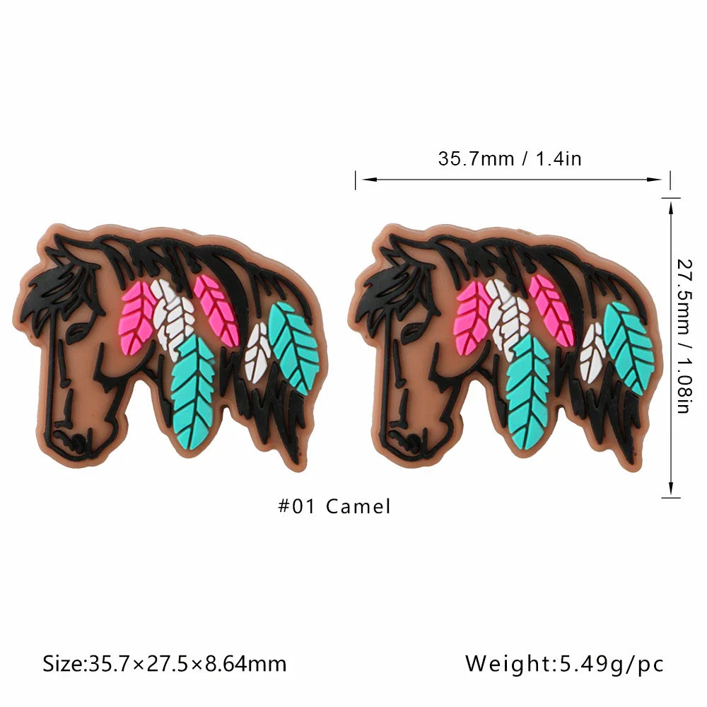 Kovict 5/10Pcs New Focal Silicone Beads Easter Series Bead For Jewelry Making DIY  KeyChain Bracelet Necklace Pen Accessories