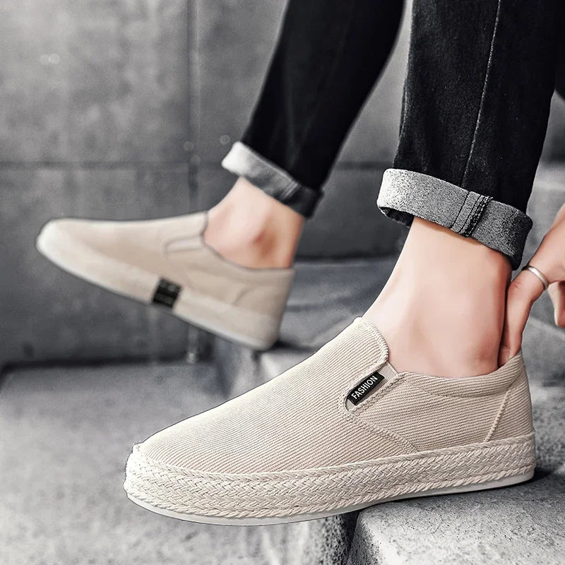 Effortless Cool: Canvas Loafers That Whisper 'Confidence - Premium Shoes from Lizard Vigilante - Just $43.88! Shop now at Lizard Vigilante