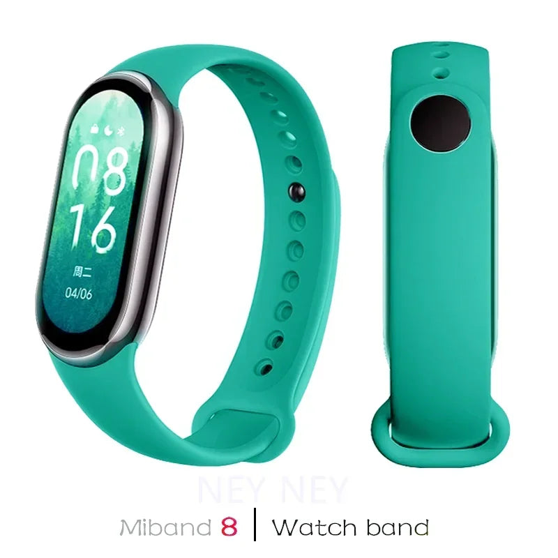 Sport Watchbands For Xiaomi Mi band 8-9 NFC Replacement miband9/8 silicone Bracelet waterproof Strap smart mi band 9 Accessories