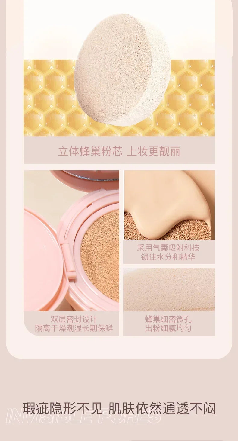 Moisturizing Air Cushion CC Cream Whitening Oil-control BB Cream Long Lasting Waterproof Makeup Natural Moisturizing Foundation