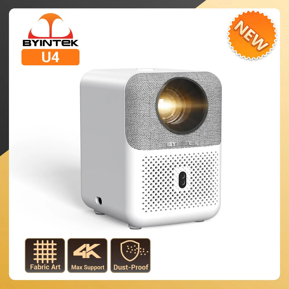 BYINTEK Full HD Mini Projector LOVE U4 1080P 4K Video 5G WIFI Android Auto Focus Portable Smart Projectors  Home Theater Cinema - Premium  from Lizard Vigilante - Just $223.99! Shop now at Lizard Vigilante