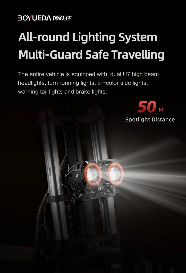 RoadFang S3-11 HydraBrake Street Predator | Twin-Engine 6000W Outlaw Scooter for Metal-Grade Speed & Night Raid Commutes