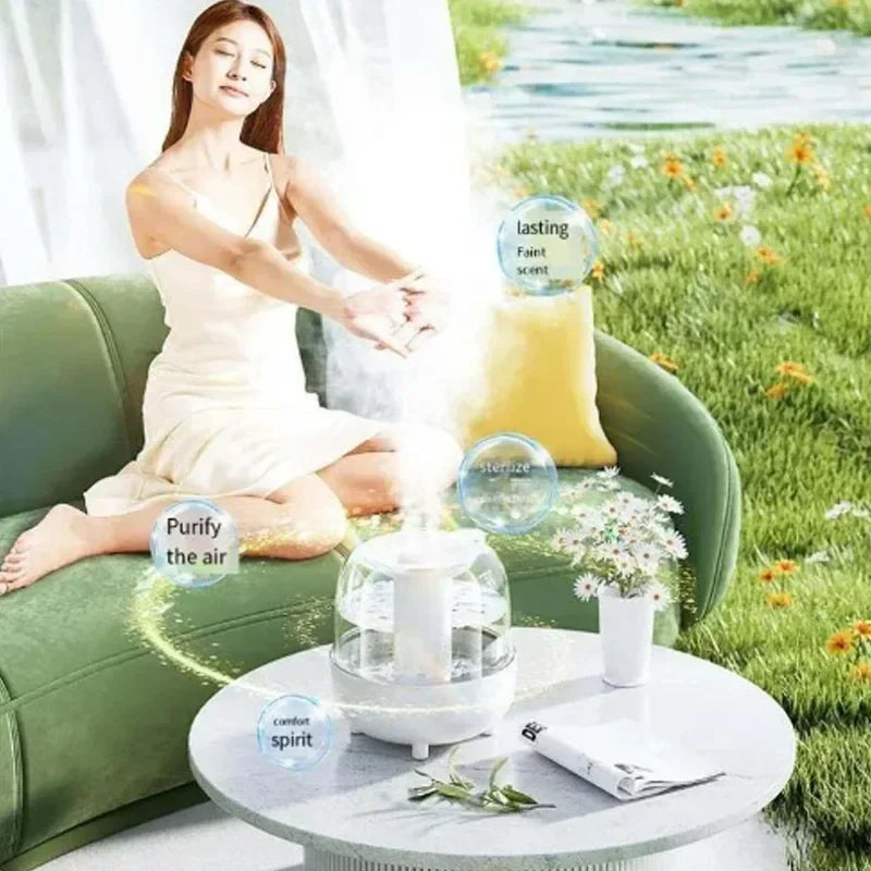 4L Air Humidifier Essential Oil Aroma Diffuser Double Nozzle Coloful LED Light Humidifiers Aromatherapy Diffuser