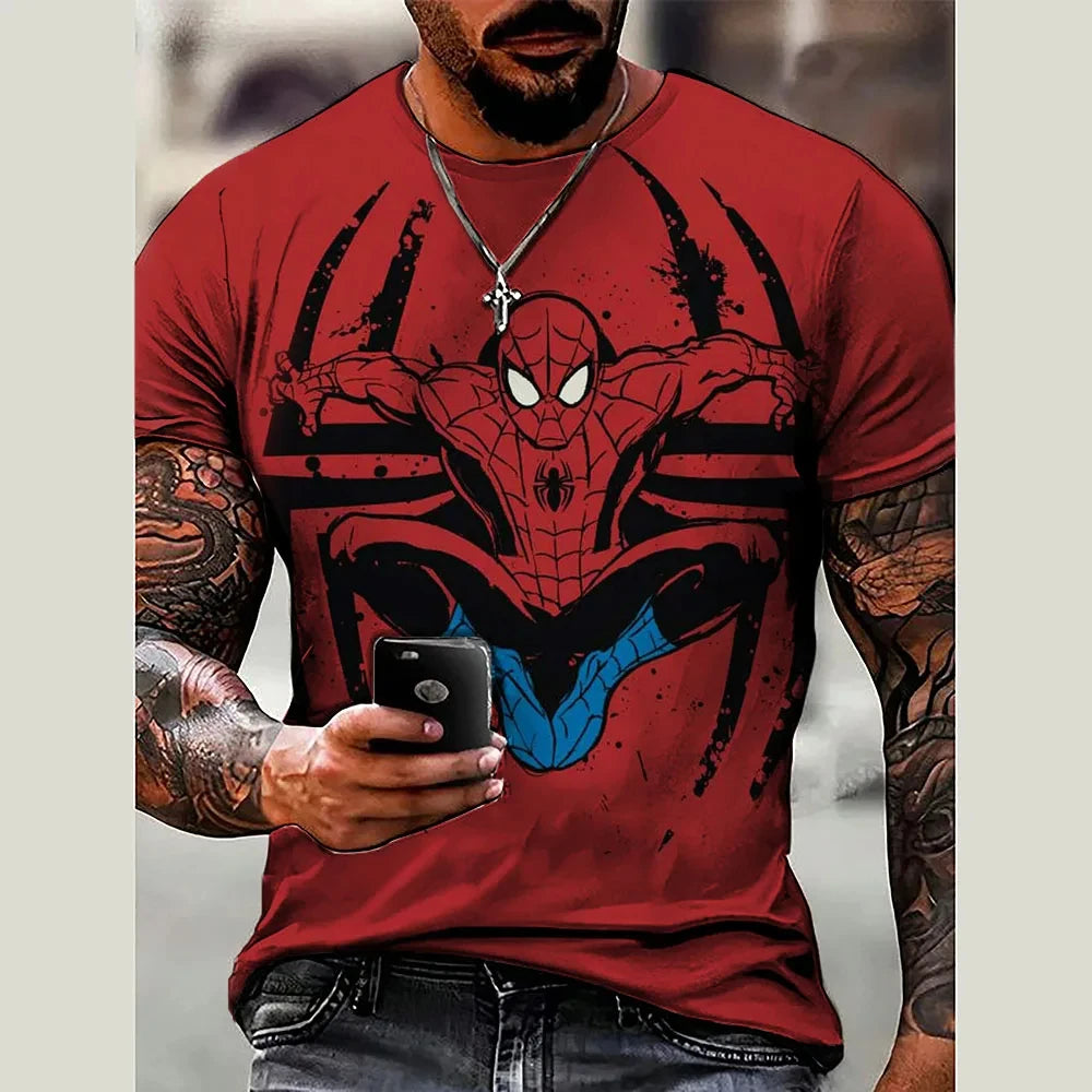 Spider-Man 3D Printed T-Shirt for Men – Marvel-Inspired Casual Streetwear, Stylish Summer Tee, Breathable Polyester Cool Top - Premium tee from Lizard Vigilante - Just $23.88! Shop now at Lizard Vigilante