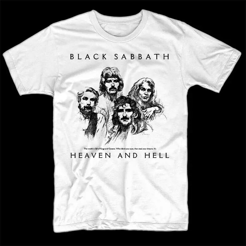 Black Sabbath Heaven And Hell Mark 2 T-Shirt – Casual White Cotton Tee for Men - Premium T-Shirt from Lizard Vigilante - Just $23.88! Shop now at Lizard Vigilante