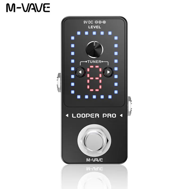 M-VAVE Looper Pro Guitar Effect Pedal 9 Loops 40 Minutes Recording Time Loop Station with Tuner Unlimited Overdub Guitar Pedal - Premium  from Lizard Vigilante - Just $70.99! Shop now at Lizard Vigilante