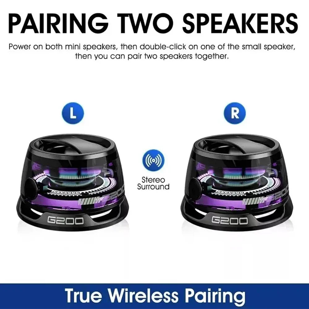 Multifunctional Bluetooth 5.3 Speaker Mini Speaker Portable Magnetic Speaker with RGB Color Light and Phone Holder for ios 2025