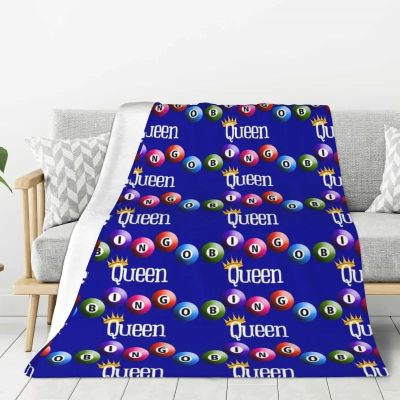 Custom 3D Printed Lucky Game Crazy Bingo Lady Gambling Player Blanket – Comfortable Soft Flannel Winter Throw Blanket for Travel, Bed, and Home - Premium blanket from Lizard Vigilante - Just $15.99! Shop now at Lizard Vigilante